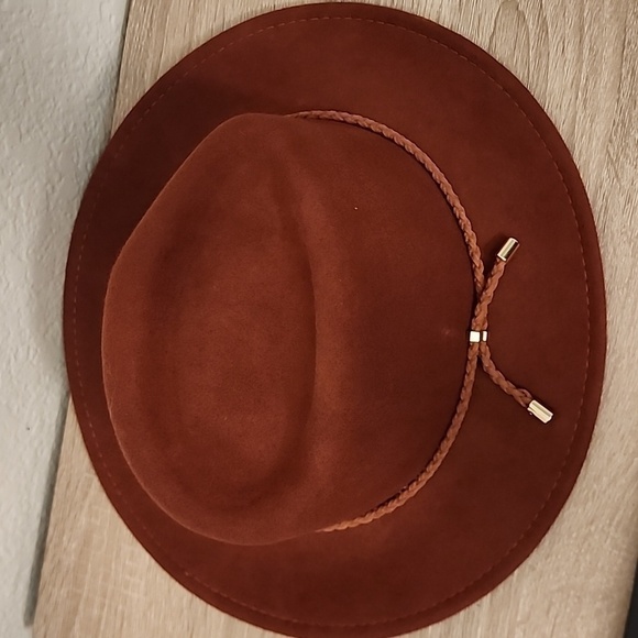 C&C California 100% Wool Felt Hat with Braided Band in Burnt Orange - Picture 5 of 8
